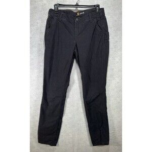Carhartt Cargo Pants Women’s Size 10 103224 Black Straight Leg WorkWear Slim Fit